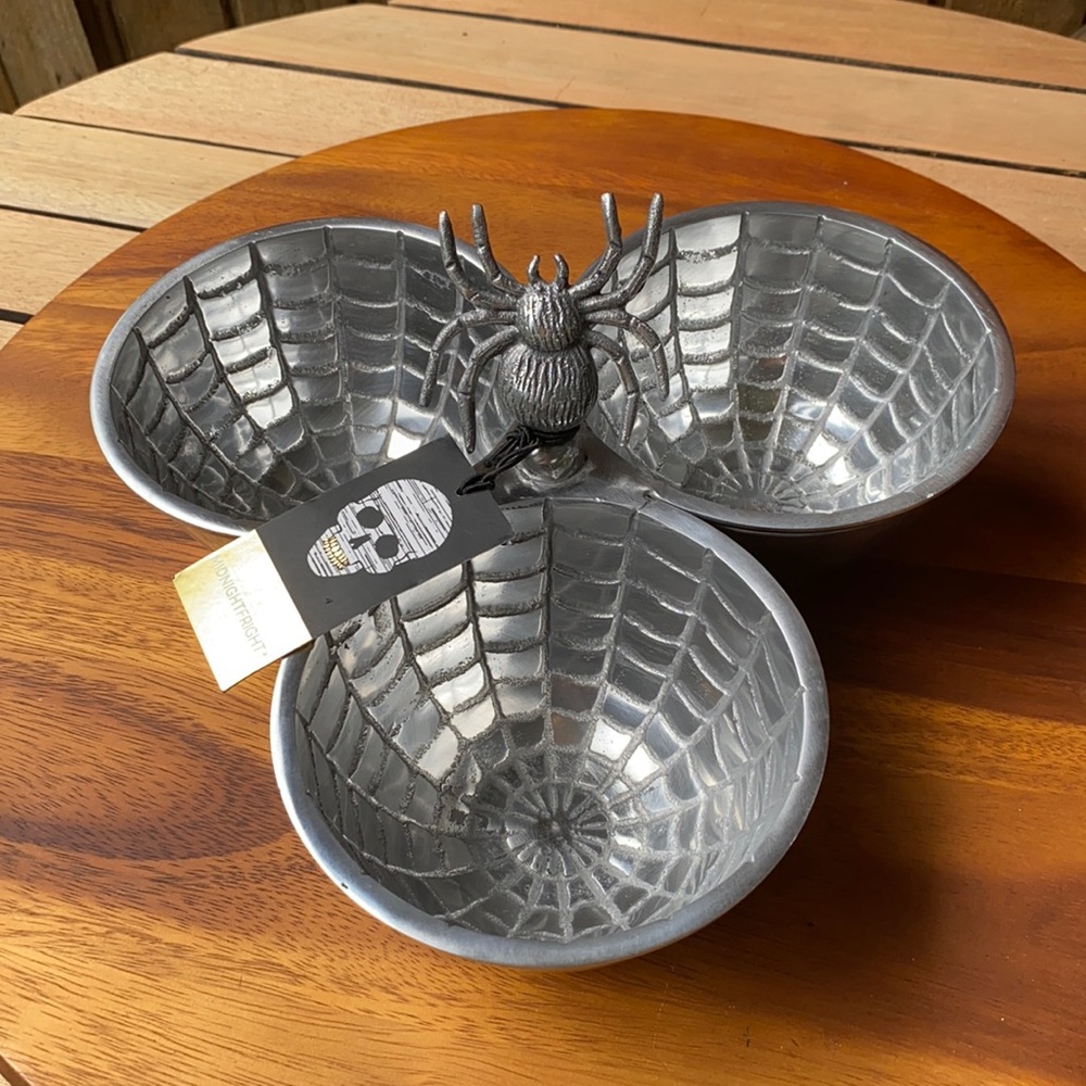MidnightFright Spider and Triple Web Serving Dish